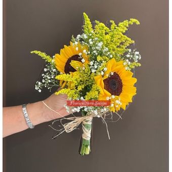 Ramalhete rústico 2 girassóis