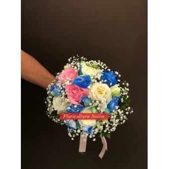 Buquê de Noiva 6 Rosas Mix