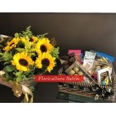 Kit Buquê de Girassóis + Cesta Sweet