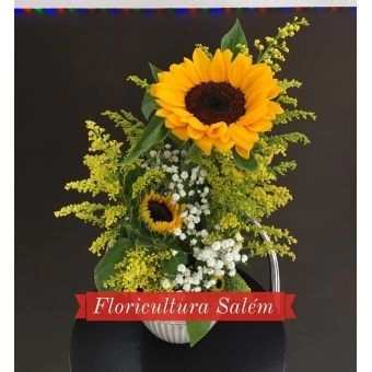 Arranjo C/ Vaso 2 Girassóis