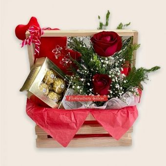 Cesta Mini Arranjo e Ferrero Rocher