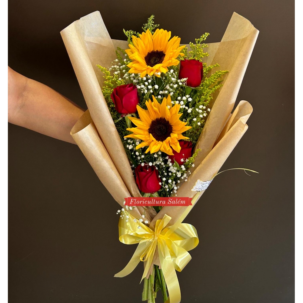 Ramalhete Girassois e Rosas