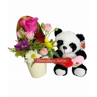 Kit Mini Arranjo com Panda