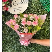 Buquê em Tons rosas c/ embalagem especial