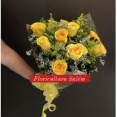 Buquê 10 Rosas Amarelas