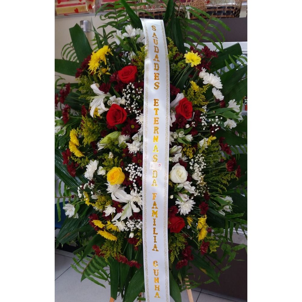 Coroa Fúnebre Flores do Campo e Rosas