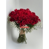 Buquê 60 Rosas vermelhas
