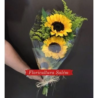 Ramalhete com 3 Girassóis