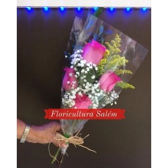 Ramalhete com 4 Rosas PINK