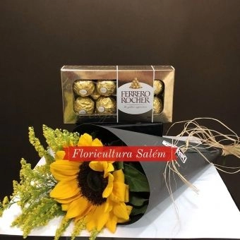 O queridinho dos Kits! Girassol C/ Ferrero Rocher 