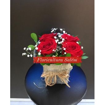 Arranjo 4 Rosas Vermelhas