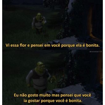 Rosa Azul Com Trecho Shrek