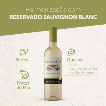Concha y Toro Vinho Chileno Reservado Sauvignon Blanc 750Ml