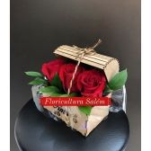 Baú Amor 3 Rosas vermelhas
