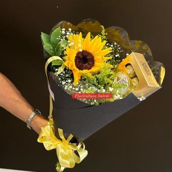 Buquê Girassol Dourado