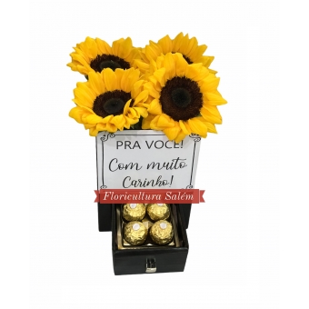 Caixa Girassóis c/ Ferrero Rocher