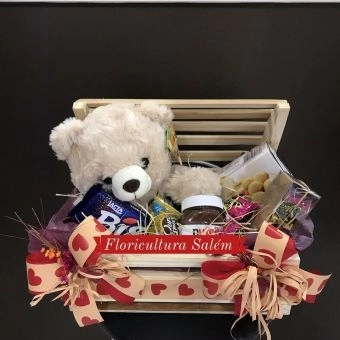 Cesta Romântica C/ Urso