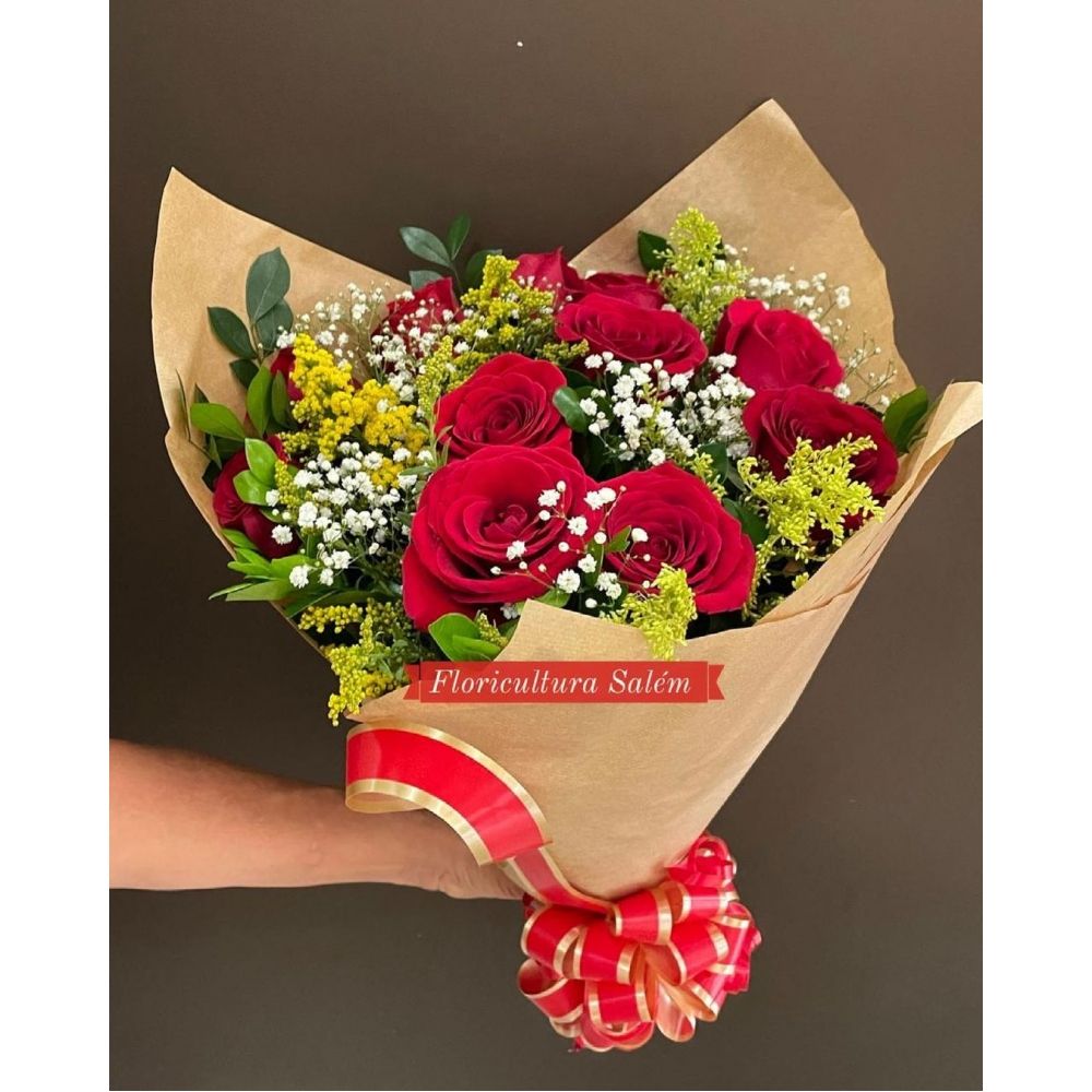 Buquê 12 Rosas Vermelhas Paper Premium