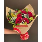 Buquê 12 Rosas Vermelhas Paper Premium