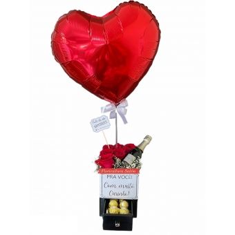 Caixa Rosas Vermelhas Chandon