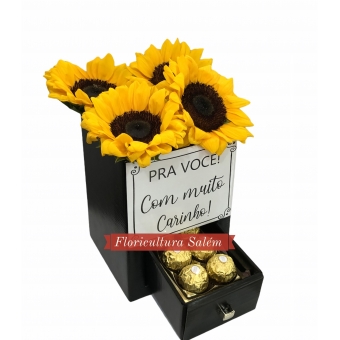 Caixa Girassóis c/ Ferrero Rocher