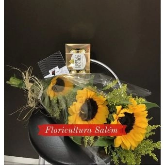 Kit 3 Girassois C/ Ferrero Rocher