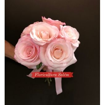 Buquê de Noiva 6 Rosas Delicato